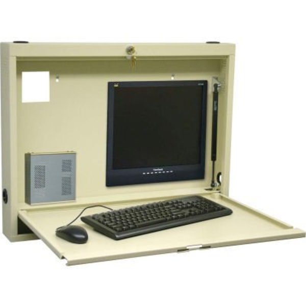 Omnimed. Omnimed Compact Informatics Wall Desk, Key Lock, Light Gray 291512-LG
